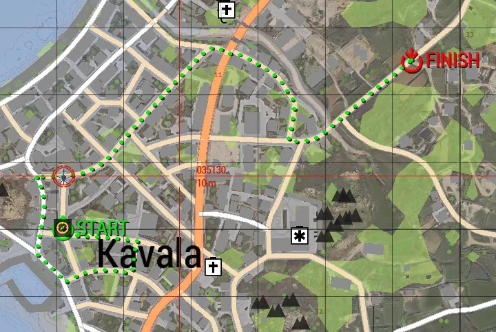 The Alley Slalom Route