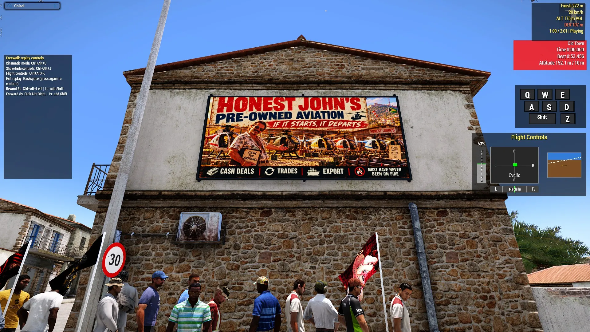 A sponsor billboard at the race course.
